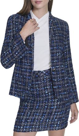 Halston Heritage Tweed Belted Blazer