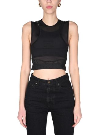 McQ by Alexander McQueen Panelled Design Sport Top - Black