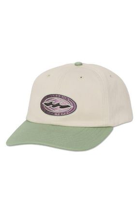 Billabong Throwback Logo Patch Baseball Cap in Vintage Green at Nordstrom