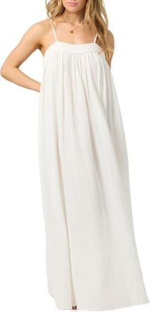 O'Neill Sai Saltwater Solids Cover-Up Cotton Maxi Dress in White at Nordstrom, Size X-Small
