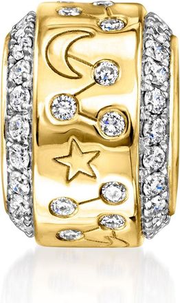 Ross-Simons Lab-Grown Diamond Celestial Bead Charm in 18kt Gold Over Sterling