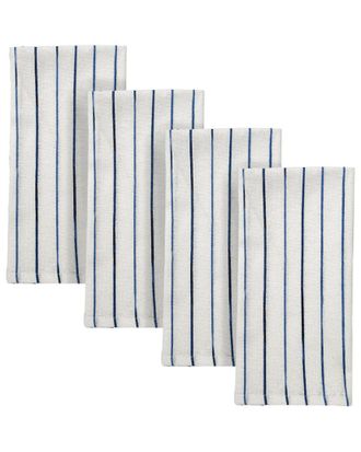 Lenox Set Of 4 Blue Bay Stripe Napkins