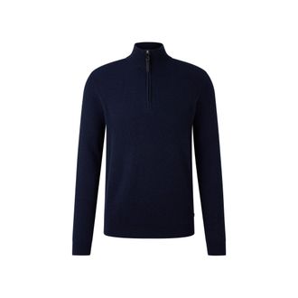Bogner Pure new wool cashmere troyer Derek for men - Navy blue - XXL