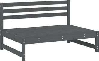 vidaXL Sof&aacute; Central De Jard&iacute;n Madera Maciza De Pino Gris 120x80 Cm Vidaxl