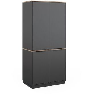 Vicco Armario De Ropa Betti, Antracita, 82 X 179 Cm Con 4 Puertas