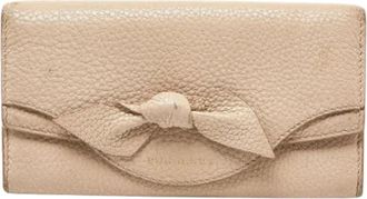 Burberry Tweedehands leren portemonnees - Dames - Vintage Accessoires - Beige - ONE Size - Vintage
