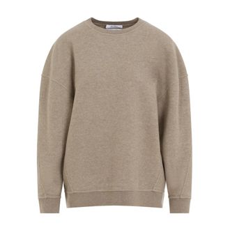 Max Mara Rondgebreide trui - Dames - Ronde hals truien - Beige - M - Wol - Truien & Vesten