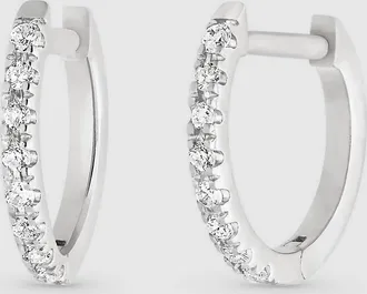 Ginette NY Boucles doreilles Be Mine Diamants Or Blanc