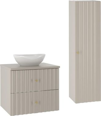 Petits Meubles Set de muebles con lavabo y columna estratificado 60.6cm