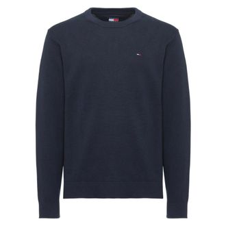 Tommy Hilfiger Maglione leggero slim con logo ricamato - - Knitwear - Uomo - Blu - L