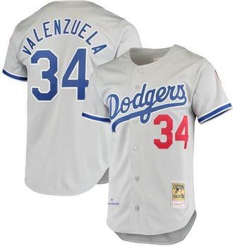 Mitchell & Ness Mens Mitchell & Ness Fernando Valenzuela Gray Los Angeles Dodgers Road 1981 Cooperstown Collection Authentic Jersey at Nordstrom, Size 36