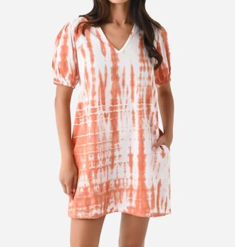 Starkx Lucia Dress In Rosewood Tie Dye