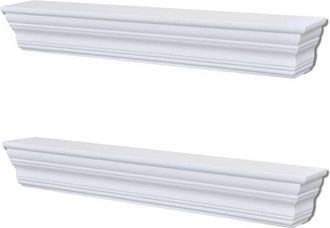 vidaXL Estantes De Pared Aaliyah 2 Unidades Blanco Vidaxl