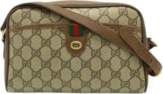 Gucci Pre-owned Cross Body Bags, female, Beige, Size: ONE SIZE Pre-owned GG Plus Pochette Shoulder Bag