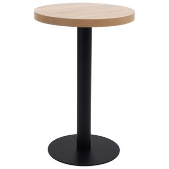 vidaXL Mesa De Bistr&oacute; Mdf Marr&oacute;n Claro 50 Cm Vidaxl