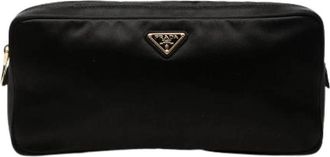Prada Pre-owned Satin Clutch - Dames - Vintage Clutch - Zwart - ONE Size - Satijn - Vintage