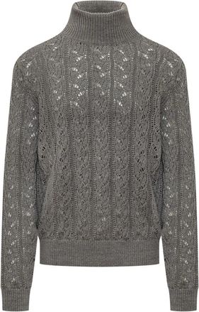 Amaranto Trui met col en lange mouwen - Heren - Coltruien - Grijs - M - Truien & Vesten