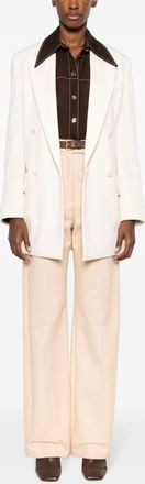 Pianoforte di Max Mara Womens Wool Blazer Jacket - White - Size EU 36 (Womens)