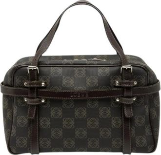 Loewe Pre-owned Handbags, female, Brown, Size: ONE SIZE Pre-owned Canvas Handbag