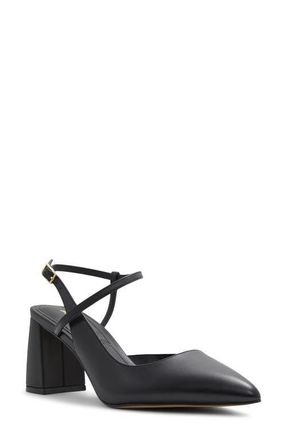 Aldo Laura Block Heel Strappy Pump in Black at Nordstrom, Size 6