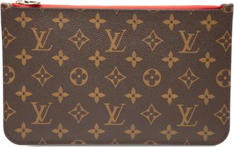 Louis Vuitton Brown Red Color Pvc Pouch (Pre-Owned)