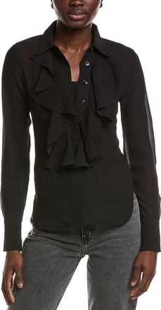 Ganni Ganni Chiffon Ruffle Shirt