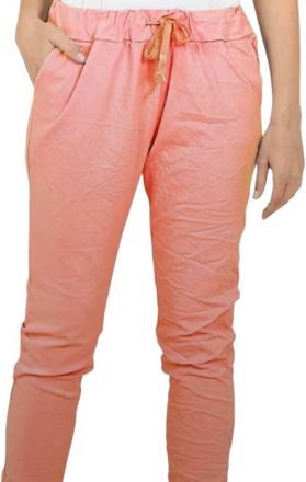 Made in Italy Solid Color Italian Magic Pants In Coral Breeze