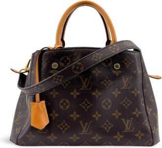 Louis Vuitton Montaigne Monogram Canvas Brown Canvas Handbag (Pre-Owned)