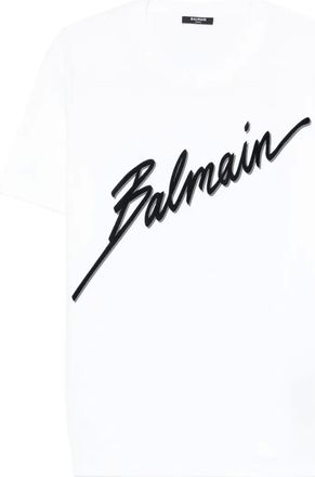 Balmain logo-embroidered T-shirt - Wit