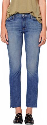 Black Orchid Bardot Straight Fray Jean In Medium Blue
