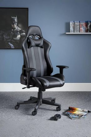 Julian Bowen Meteor Upholstered Gaming Chair in Black