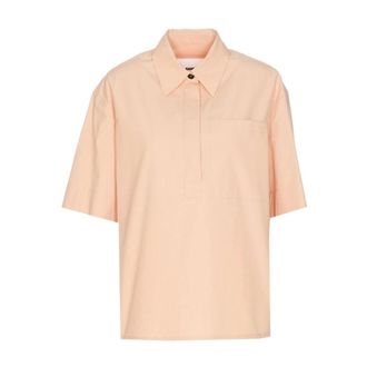 Jil Sander Shirts, female, Pink, Size: M Pink Cotton Shirt Chic Design