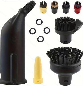 OEM Accesorios Compatibles Con Limpiadores A Vapor K&auml;rcher Easyfix Sc1 Sc2 Sc3 Sc4 Sc5: Juego De Boquillas Con Anillo De Sellado Y 5 Cepillos Para K&auml;rcher