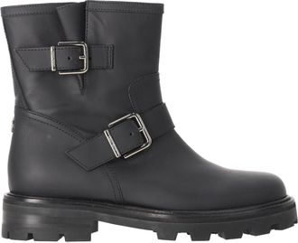 Jimmy Choo London Jimmy Choo Youth II enkellaarsjes met gesp in zwart kalfsleer