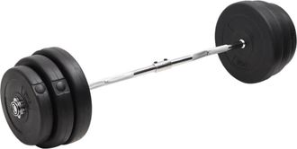 vidaXL Mancuerna Curl Con Discos 90 Kg Vidaxl