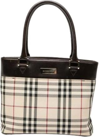 Burberry Pre-owned Handbags, female, Beige, Size: ONE SIZE Pre-owned Tote Bag