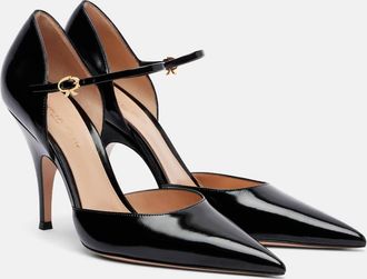 Gianvito Rossi Nuit 95 patent leather pumps