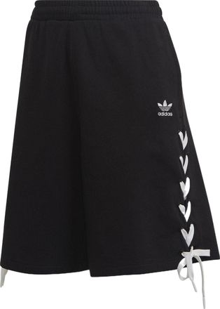 adidas (WMNS) adidas Trefoil Side Striped Elastic Waist Loose Shorts Asia Sizing Black White HS2602