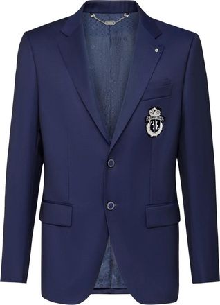 Billionaire Boys Club Wool Blazer Super Slim Fit Crest - Heren - Blazers - Blauw - S - Wol - Jassen