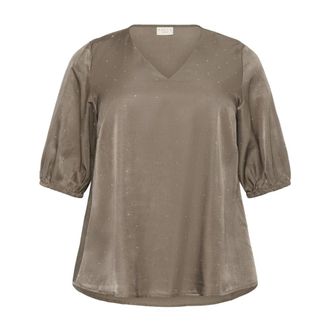 Kaffe Curve Donna, Camicette, Grigio, 6Xl, new