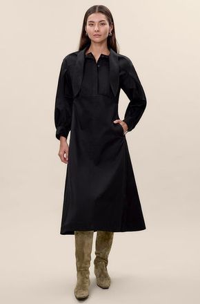 Rebecca Taylor Elspeth Twill Dress in Black at Nordstrom, Size X-Small