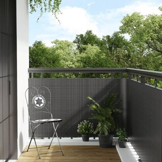Berkfield Home Balcony Screen Anthracite 1000x90 cm Poly Rattan