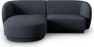 CXL by Christian Lacroix Sofá esquinero modular izquierdo 3 plazas tejido chenilla azul mezcla