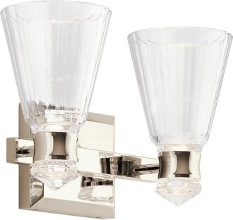 Netlighting Kichler Kayva Integrated LED Wall Lamp Polished Nickel 3000K IP44