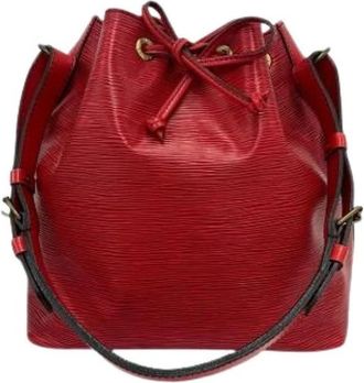 Louis Vuitton Pre-owned Vintage Bucket Shoulder Bag - Dames - Vintage Tas - Rood - ONE Size - Leer - Vintage