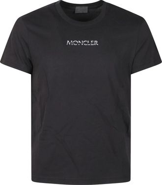 Moncler SS T-Shirt - Dames - T-shirts - Zwart - S - Katoen - Tops