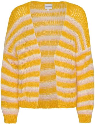 Americandreams Ramona Knit Cardigan - Dames - Vesten - Geel - L - Truien & Vesten