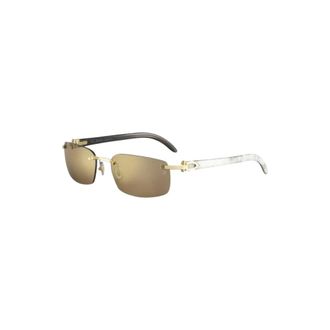 Cartier Ct0046S 004 Sunglasses - unisex - Cartier - Sunglasses - Brown - 56 MM - Accessories