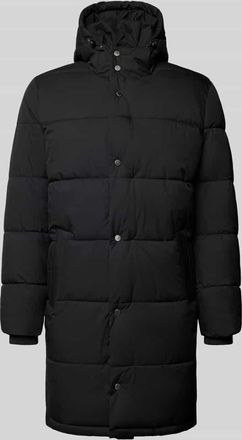 Christian Berg Steppmantel mit Kapuze und Eingrifftaschen in Black, Gr&ouml;&szlig;e 3XL