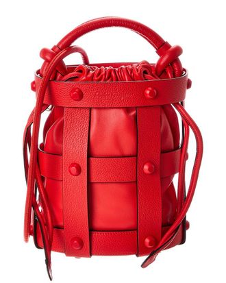 Ferragamo Stud Leather Bucket Bag